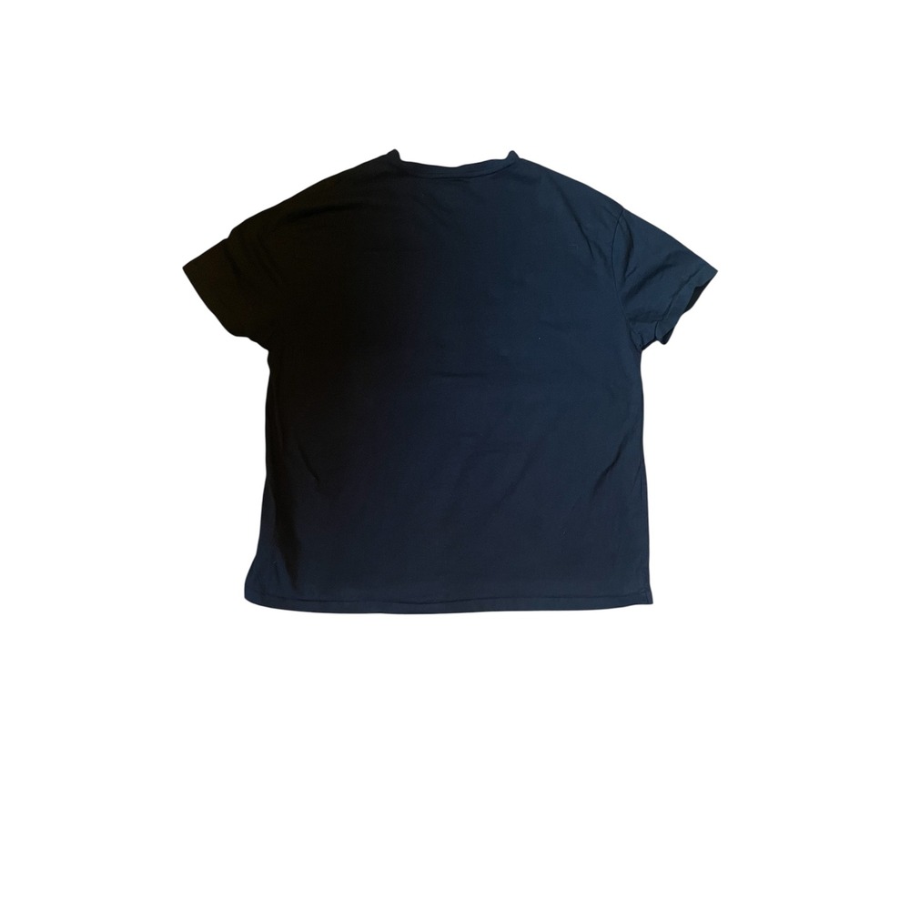 Polo Ralph Lauren Mens V-Neck T-Shirt Red Pony Logo Classic Fit Navy - Picture 2 of 5